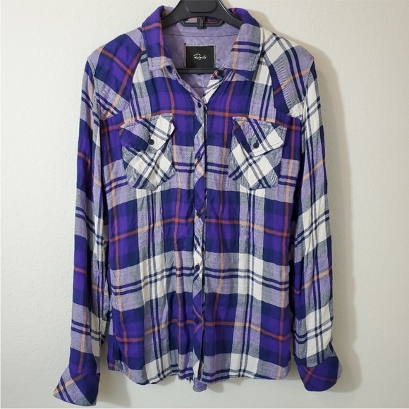 Rails button down plaid flannel longsleeve shirt - Picture 1 of 4